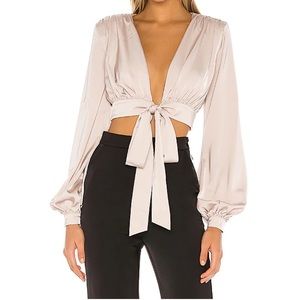 NBD Satin Champagne Top